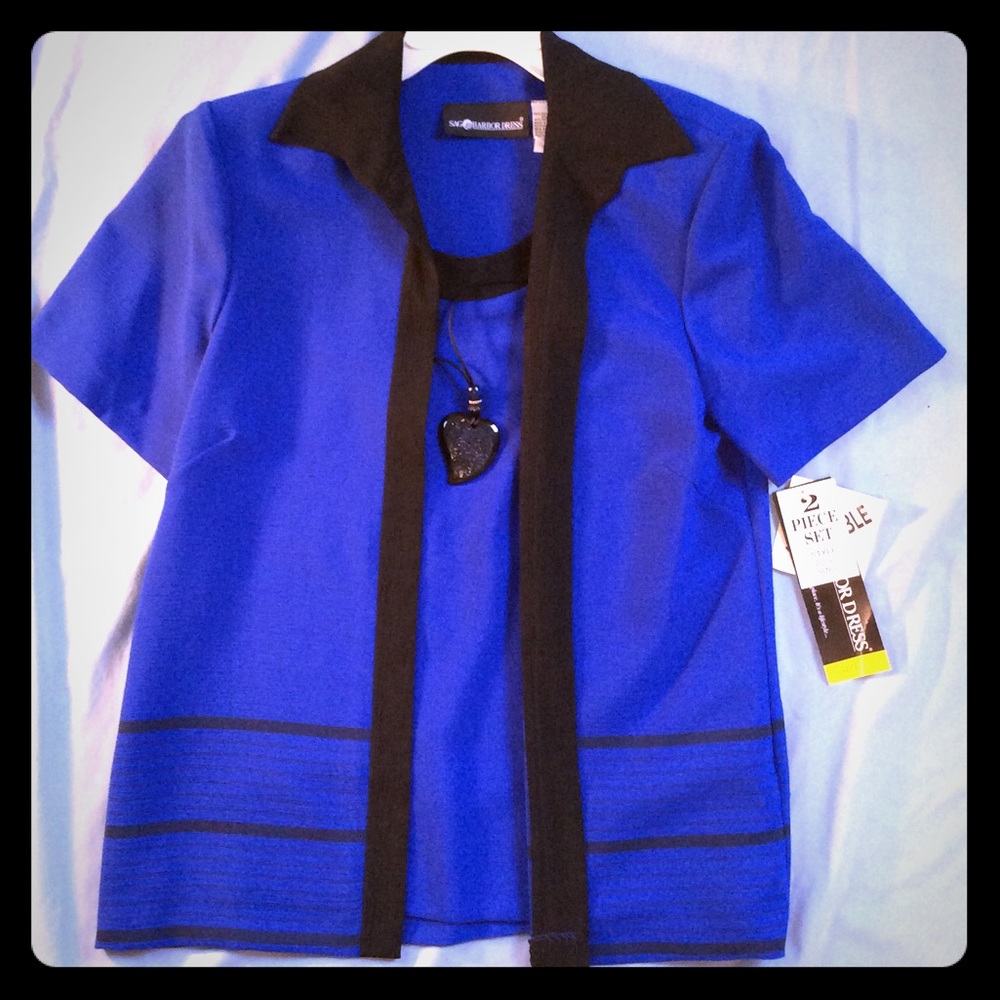NWT! Gorgeous Royal Blue Sag Harbor Dress Top Set!